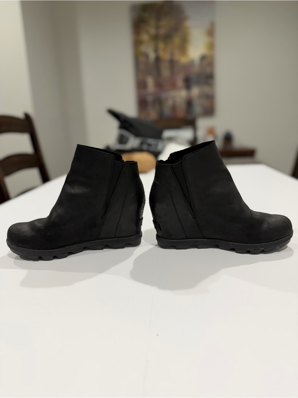 Sorel Black Wedge Ankle Booties